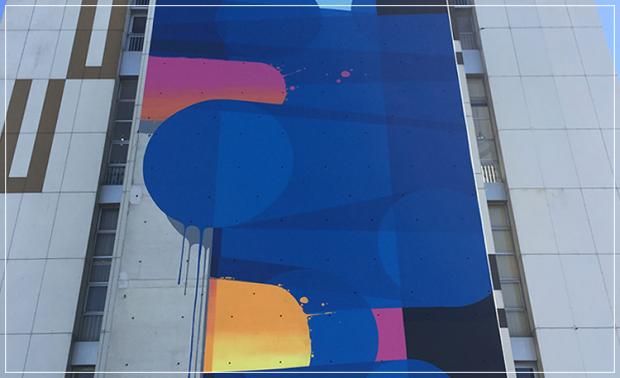 Bibliothèque universitaire Droit-Lettres Pessac fresque Zest